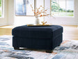 SimpleJoy Navy Oversized Accent Ottoman by Ashley at Eve Furniture