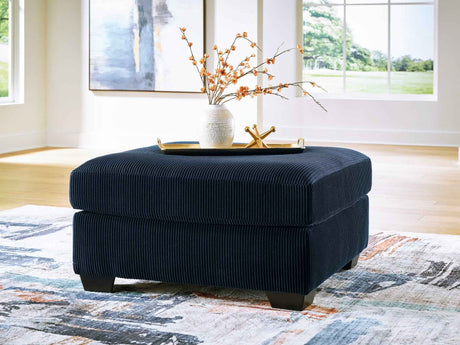 SimpleJoy Navy Oversized Accent Ottoman by Ashley at Eve Furniture
