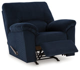SimpleJoy Navy Recliner by Ashley at Eve Furniture
