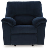 SimpleJoy Navy Recliner by Ashley at Eve Furniture