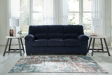 SimpleJoy Navy Sofa by Ashley at Eve Furniture