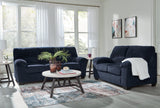 SimpleJoy Navy Sofa & Loveseat by Ashley at Eve Furniture
