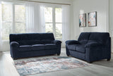 SimpleJoy Navy Sofa & Loveseat by Ashley at Eve Furniture