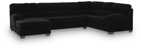 SimpleJoy Onyx 3-Piece LAF Chaise Sectional by Ashley at Eve Furniture