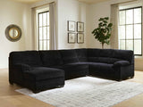 SimpleJoy Onyx 3-Piece LAF Chaise Sectional by Ashley at Eve Furniture