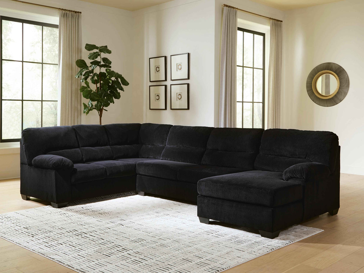 SimpleJoy Onyx 3-Piece RAF Chaise Sectional by Ashley at Eve Furniture