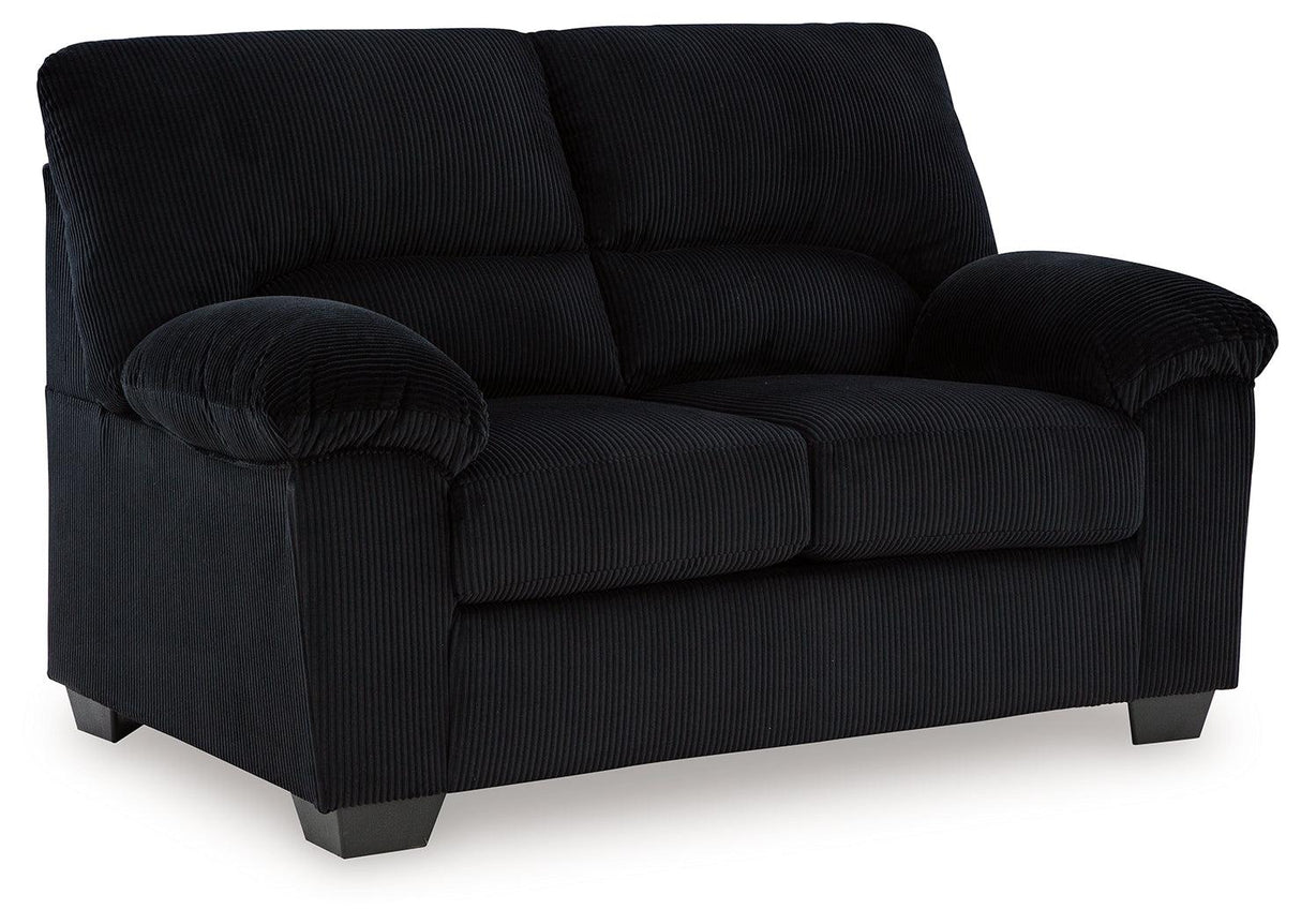 SimpleJoy Onyx Loveseat by Ashley at Eve Furniture