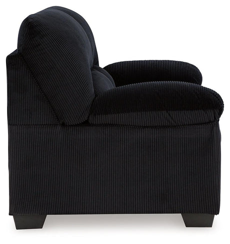 SimpleJoy Onyx Loveseat by Ashley at Eve Furniture