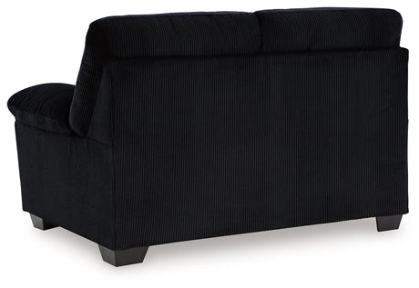 SimpleJoy Onyx Loveseat by Ashley at Eve Furniture