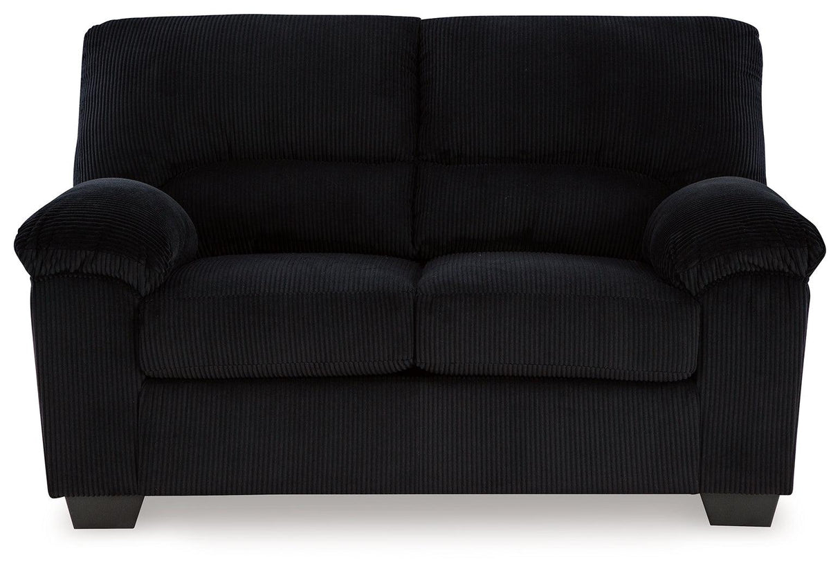 SimpleJoy Onyx Loveseat by Ashley at Eve Furniture