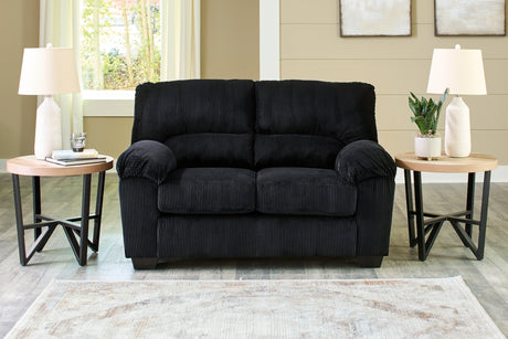 SimpleJoy Onyx Loveseat by Ashley at Eve Furniture