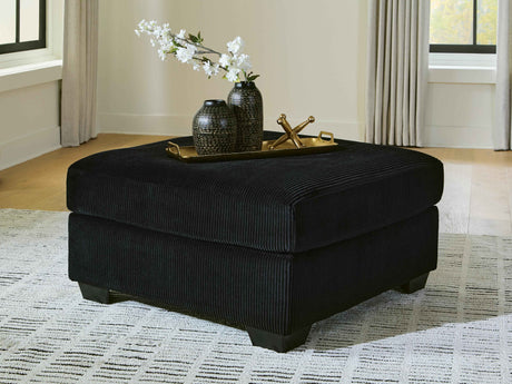 SimpleJoy Onyx Oversized Accent Ottoman by Ashley at Eve Furniture