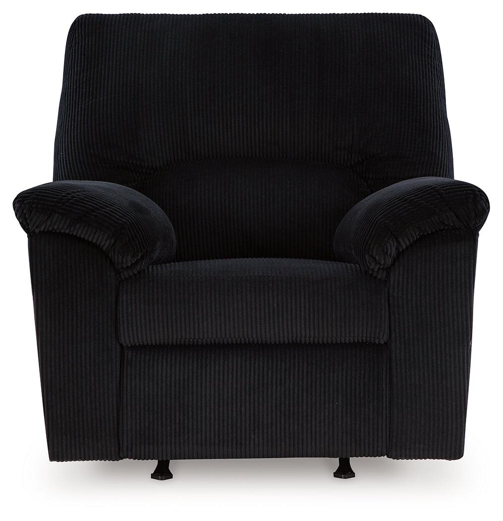 SimpleJoy Onyx Recliner by Ashley at Eve Furniture