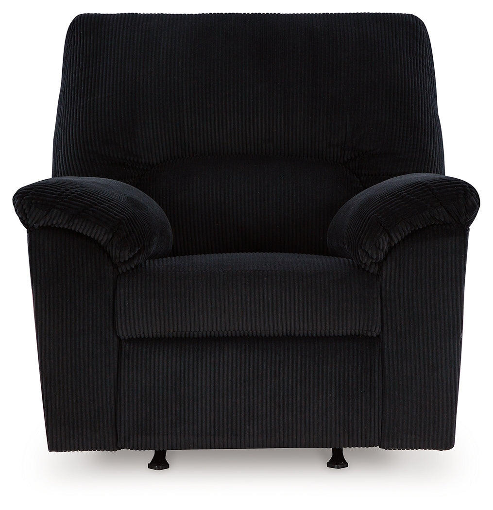 SimpleJoy Onyx Recliner by Ashley at Eve Furniture