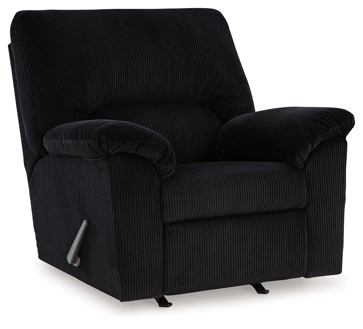 SimpleJoy Onyx Recliner by Ashley at Eve Furniture