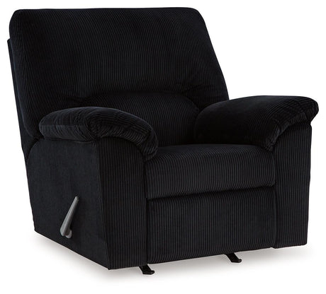 SimpleJoy Onyx Recliner by Ashley at Eve Furniture