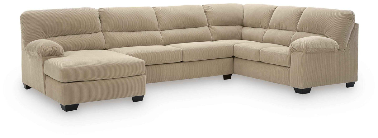 SimpleJoy Sand 3-Piece LAF Chaise Sectional by Ashley at Eve Furniture