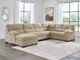 SimpleJoy Sand 3-Piece LAF Chaise Sectional by Ashley at Eve Furniture