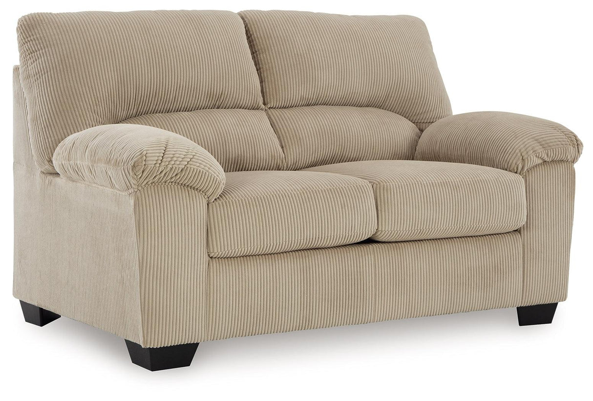SimpleJoy Sand Loveseat by Ashley at Eve Furniture