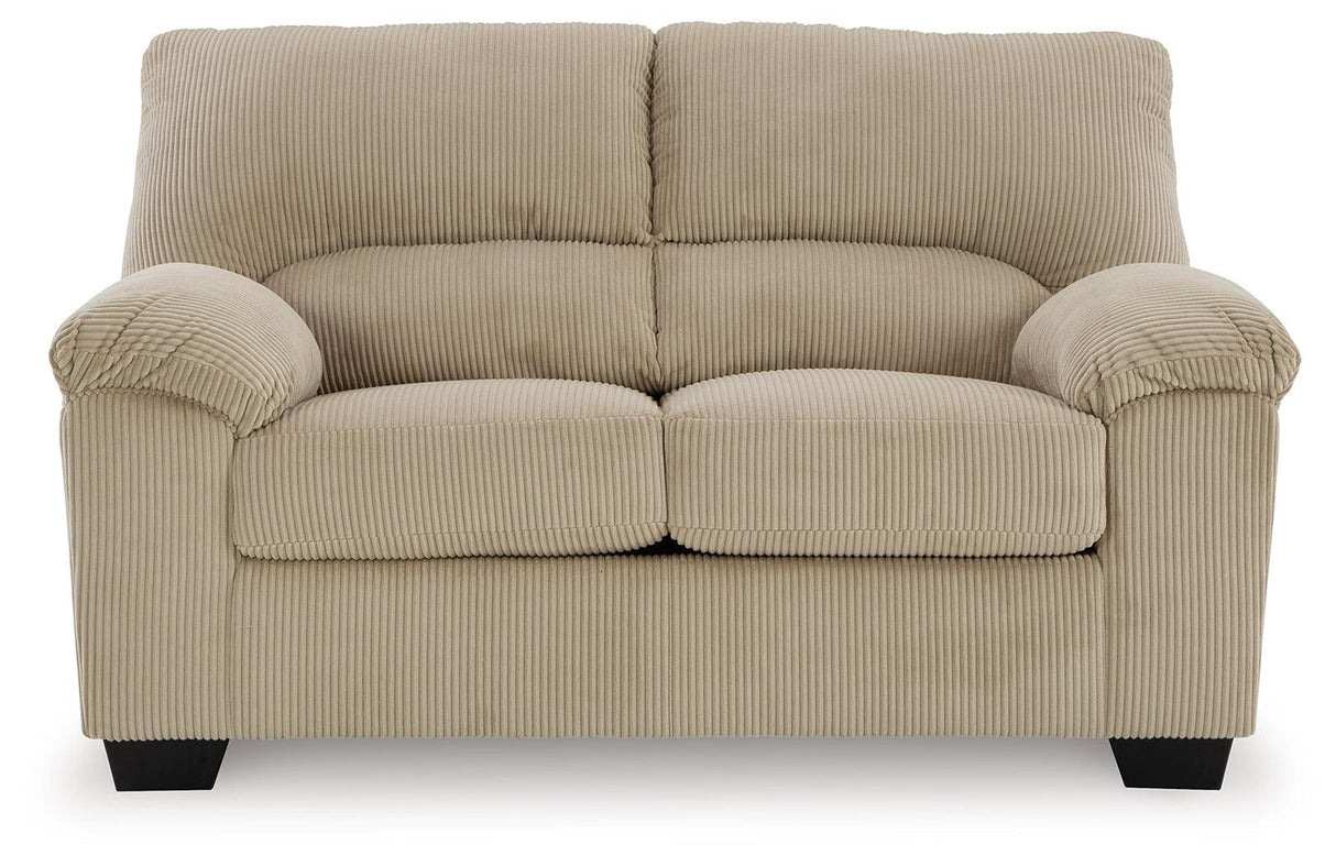 SimpleJoy Sand Loveseat by Ashley at Eve Furniture