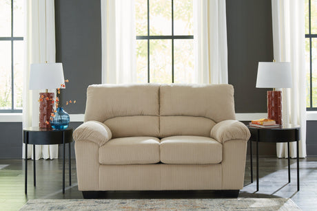 SimpleJoy Sand Loveseat by Ashley at Eve Furniture