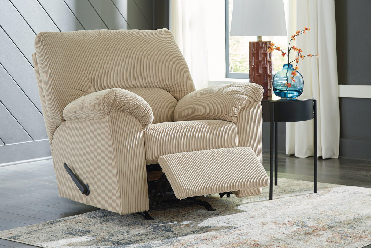 SimpleJoy Sand Recliner by Ashley at Eve Furniture