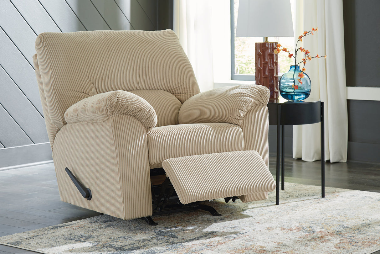SimpleJoy Sand Recliner by Ashley at Eve Furniture