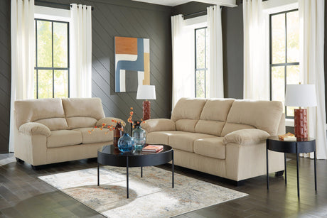 SimpleJoy Sand Sofa & Loveseat by Ashley at Eve Furniture