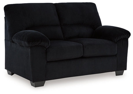 SimpleJoy Onyx Loveseat by Ashley at Eve Furniture
