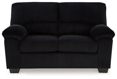SimpleJoy Onyx Loveseat by Ashley at Eve Furniture