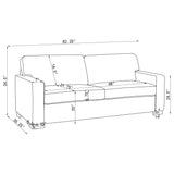 Simpson Upholstered Sofa Sleeper with Queen Mattress Grey by Coaster at Eve Furniture
