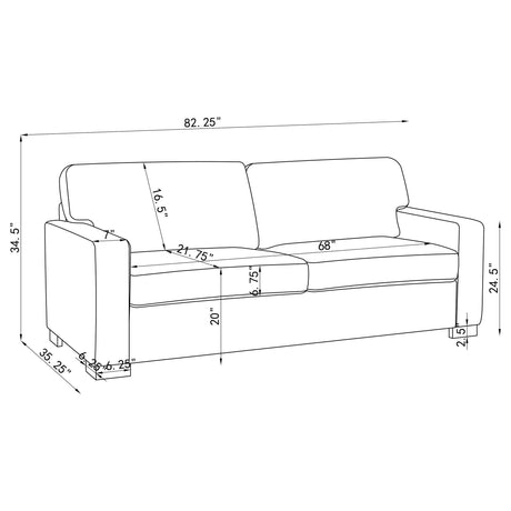 Simpson Upholstered Sofa Sleeper with Queen Mattress Grey by Coaster at Eve Furniture