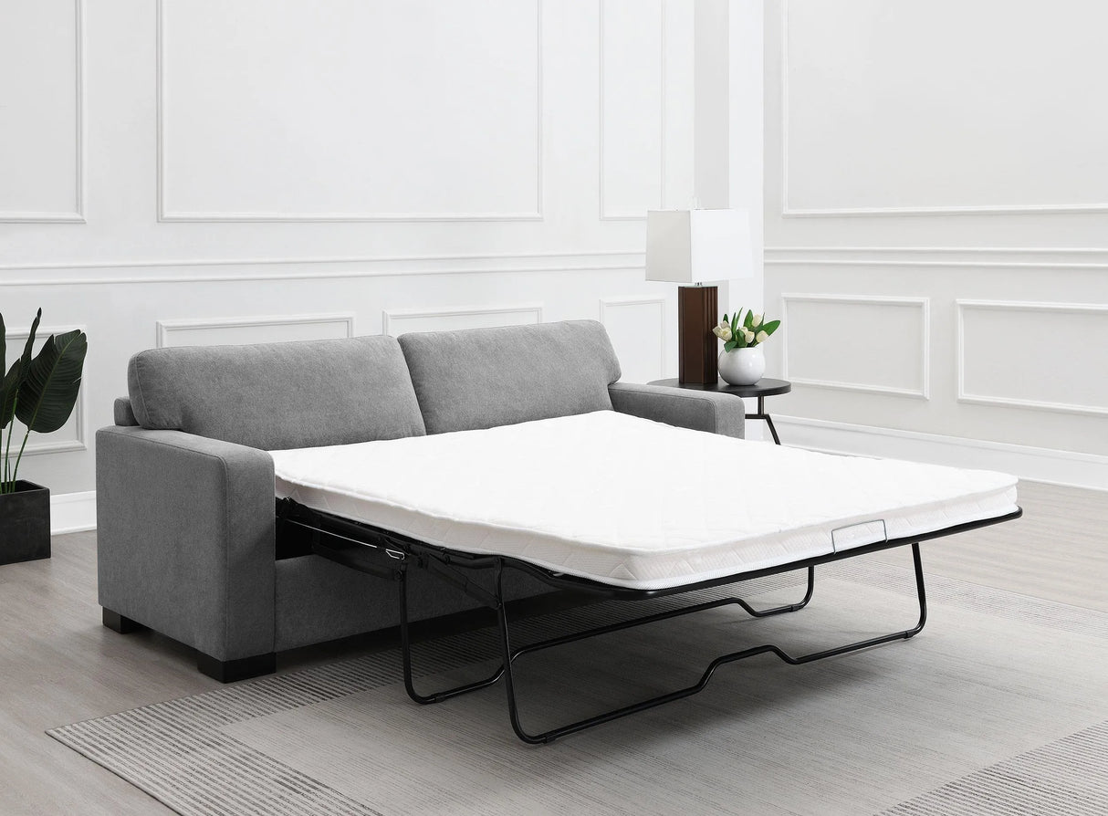 Simpson Upholstered Sofa Sleeper with Queen Mattress Grey by Coaster at Eve Furniture