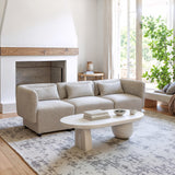 Simu Dune Greige Corner Chair by Zuomod at Eve Furniture