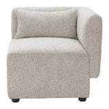 Simu Dune Greige Corner Chair by Zuomod at Eve Furniture