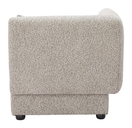 Simu Dune Greige Corner Chair by Zuomod at Eve Furniture