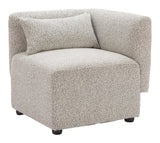 Simu Dune Greige Corner Chair by Zuomod at Eve Furniture