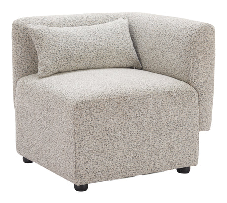 Simu Dune Greige Corner Chair by Zuomod at Eve Furniture