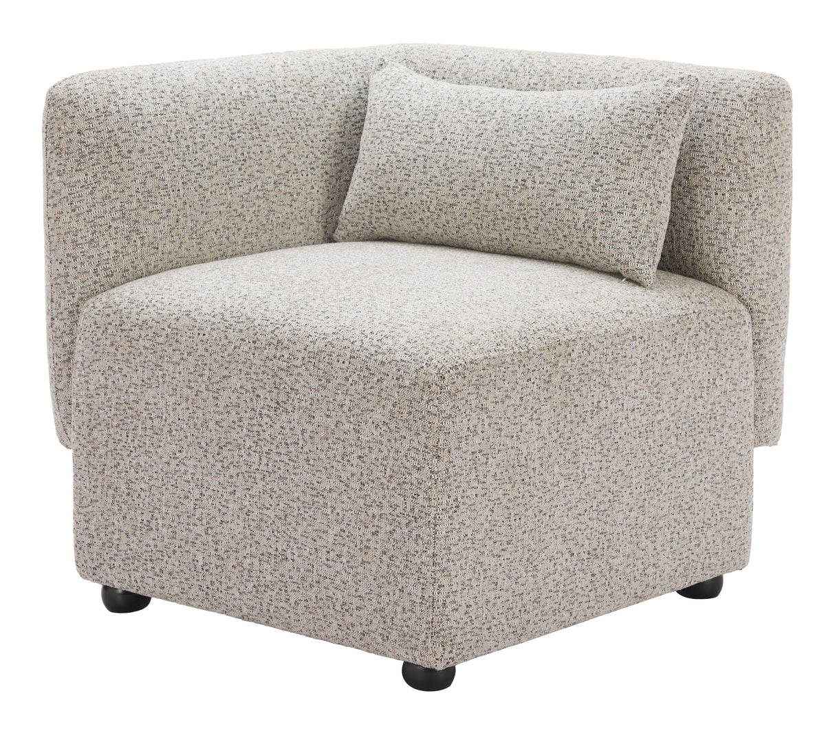 Simu Dune Greige Corner Chair by Zuomod at Eve Furniture
