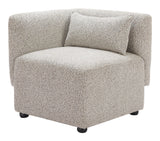 Simu Dune Greige Corner Chair by Zuomod at Eve Furniture