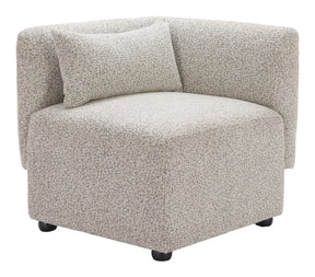 Simu Dune Greige Corner Chair by Zuomod at Eve Furniture
