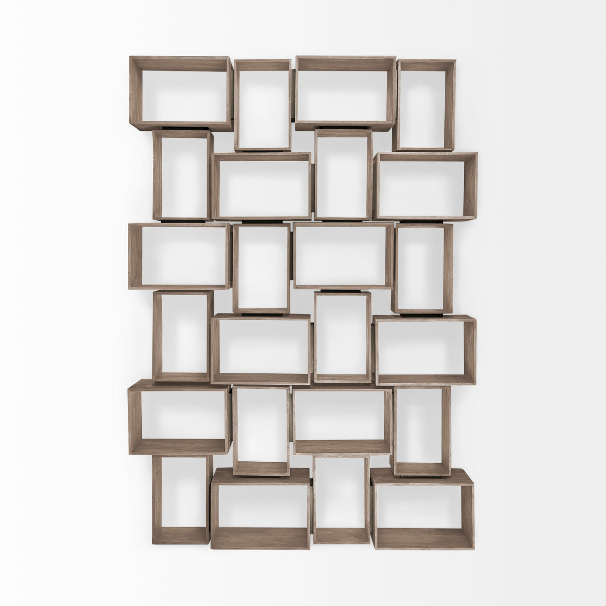 Simul (Set of 2) Light Brown Wood Modular Shelving Unit by Mercana at Eve Furniture