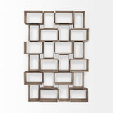 Simul (Set of 2) Light Brown Wood Modular Shelving Unit by Mercana at Eve Furniture