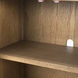 Sina Brown Oak Wood w/ Natural Rattan 4 Door Sideboard by Mercana at Eve Furniture