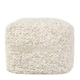 Sinclair Ivory 18x18x14 Pouf by Classic Home at Eve Furniture