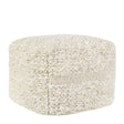 Sinclair Ivory 18x18x14 Pouf by Classic Home at Eve Furniture