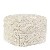 Sinclair Ivory 18x18x14 Pouf by Classic Home at Eve Furniture