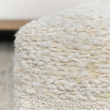 Sinclair Ivory 18x18x14 Pouf by Classic Home at Eve Furniture