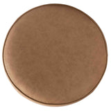 Sinclair Leather Round Ottoman, Maestro Camel by Four Hands at Eve Furniture
