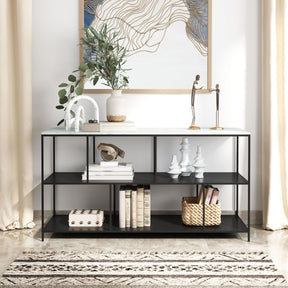 Singularity Console Table White & Black by Zuomod at Eve Furniture